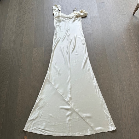 Reformation RONDA White Ivory Silk Maxi Dress Gown Size 6 Bridal Wedding w/ tag - Picture 3 of 16